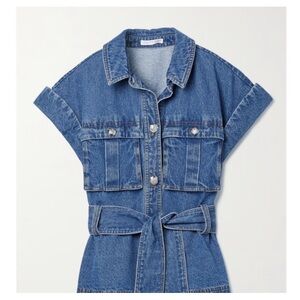 Veronica Beard Vistola Belted Denim Jacket small